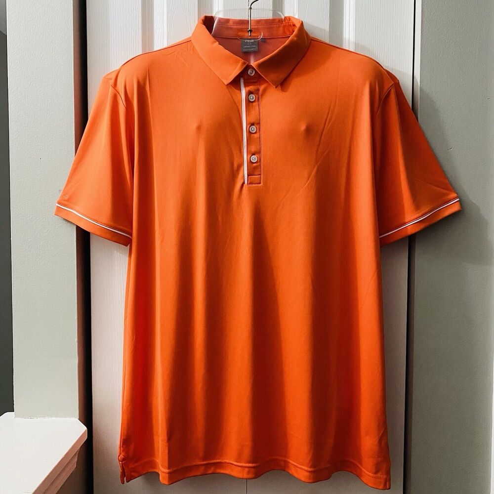 Ping Sensor Cool Men's Golf Performance Polo Shirt Orange Size XXL